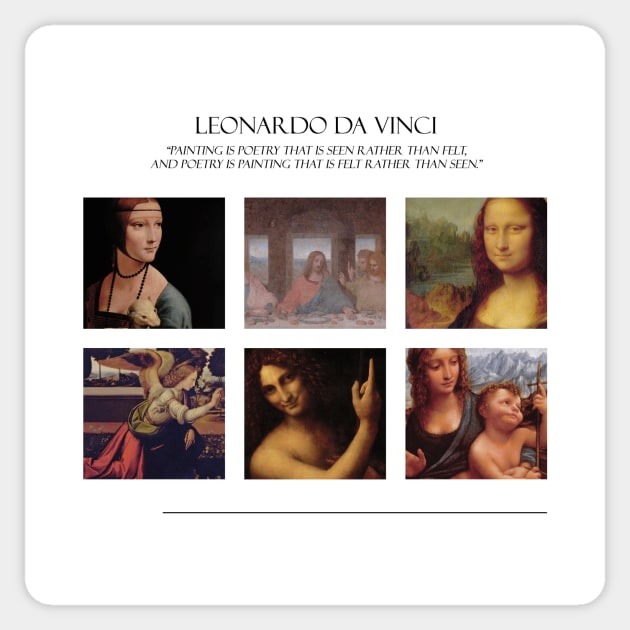 Leonardo da Vinci Famous Paintings Sticker by Laevs